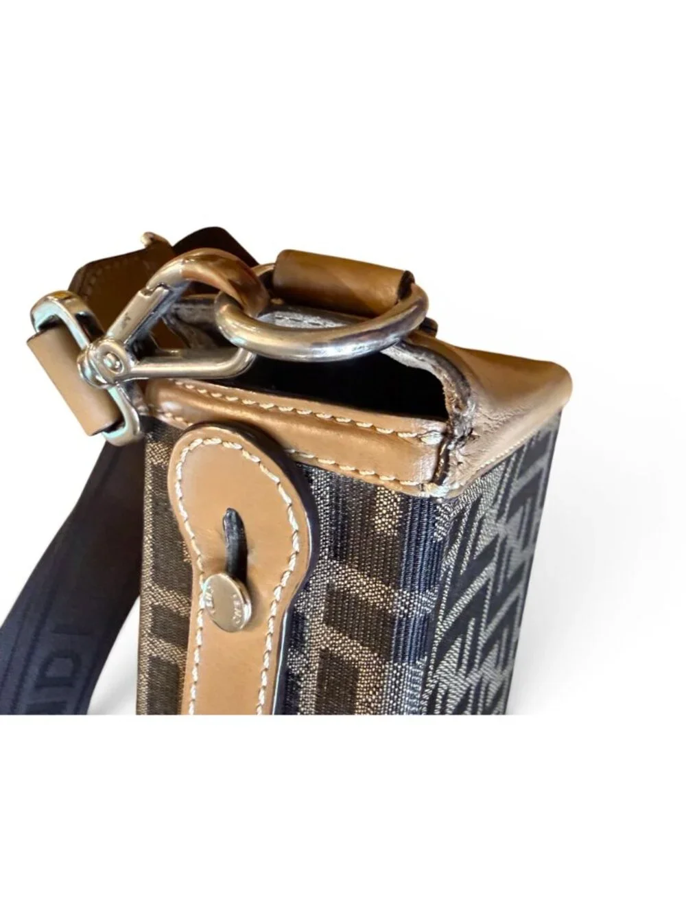 Fendi Zucca Mini Soft Trunk with Adjustable Crossbody Strap and COA